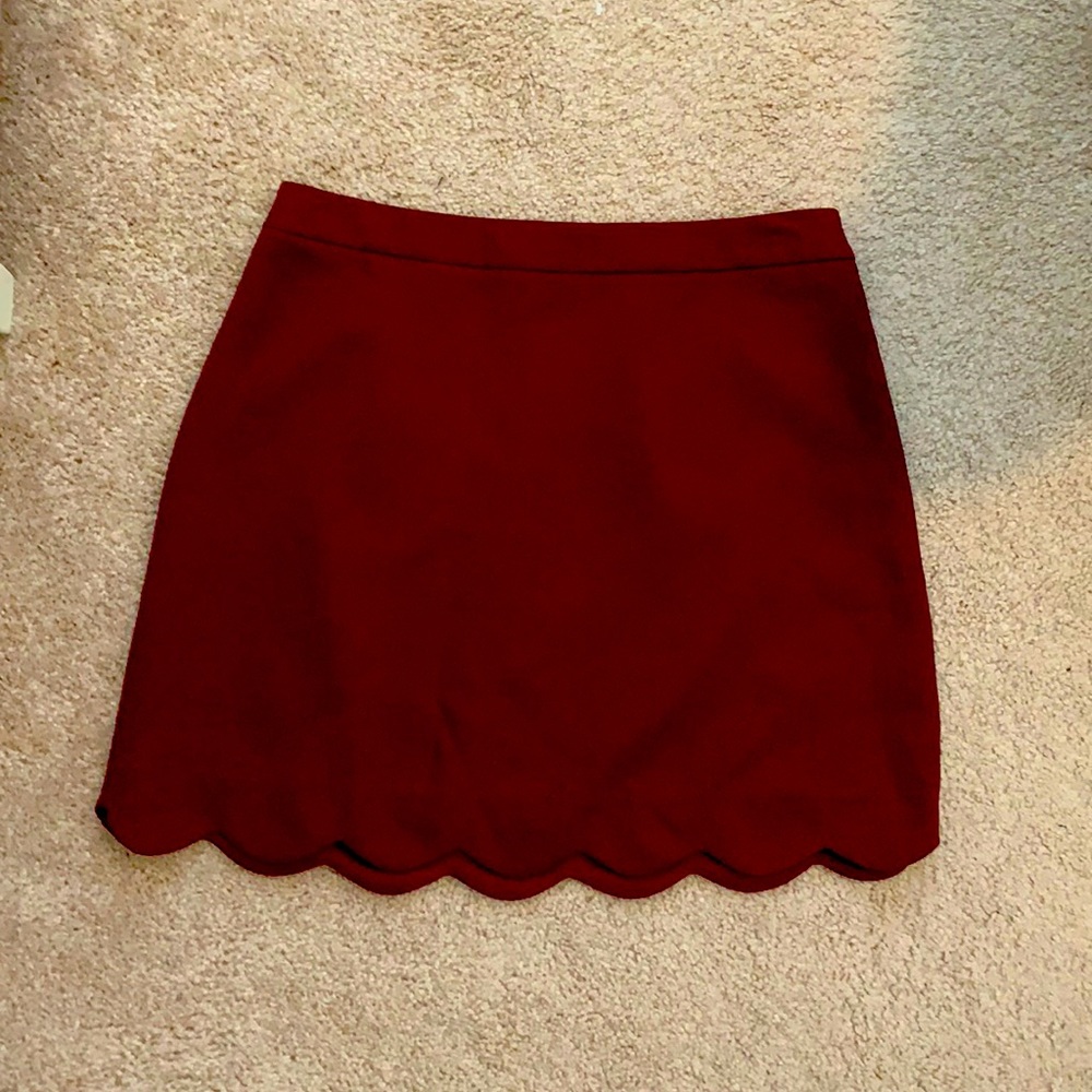 Lush mini skirt, Oxblood Red, size Medium